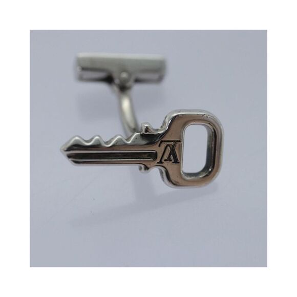 Pre Loved Louis Vuitton Lock Key Cufflinks Silver Men Sets - Picture 7 of 8